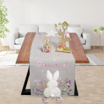 Πασχαλινή Τραβέρσα (40x170) Απλικέ Newhome 0155 Χνουδωτό Κουνελάκι