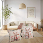 Πασχαλινή Τραβέρσα (40x170) Τυπωτή Newhome 0354 Λαγουδάκι με Αυγό