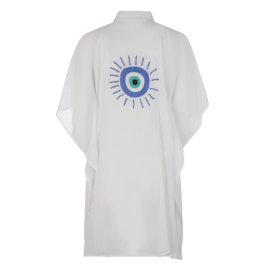 Πουκαμίσα (One Size) Βαμβακερή Κεντημένη Newhome B201 Μάτι