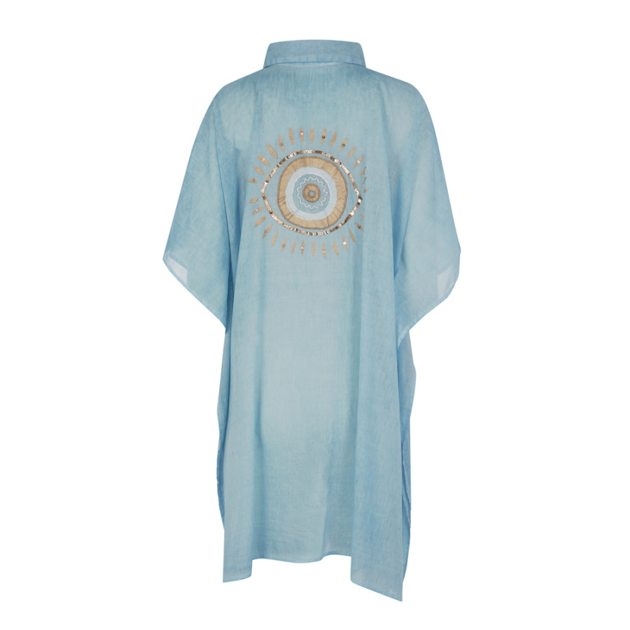 Πουκαμίσα (One Size) Βαμβακερή Κεντημένη Newhome B204 Μάτι