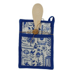 Σετ Κουζίνας 3τεμ (Πιάστρα | Ποτηρόπανο | Ξύλινη Κουτάλα) Newhome 88221 Ελλάδα Μπλε