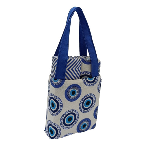 Σετ Δώρου Κουζίνας 2τεμ Ποτηρόπανα (40x60) σε Τσαντάκι Newhome 88257 Μάτι με Κύματα