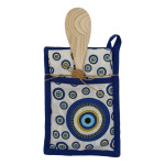 Σετ Κουζίνας 3τεμ (Πιάστρα | Ποτηρόπανο | Ξύλινη Κουτάλα) Newhome 88292 Μάτι