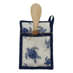 Σετ Κουζίνας 3τεμ (Πιάστρα | Ποτηρόπανο | Ξύλινη Κουτάλα) Newhome 88701 Χελώνες