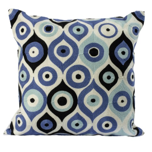 Διακοσμητική Μαξιλαροθήκη Φιγούρας (45x45) Αλυσιδοβελονιά Newhome 120191 (μάτι)