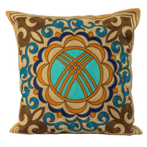 Διακοσμητική Μαξιλαροθήκη Φιγούρας (45x45) Αλυσιδοβελονιά Newhome 120199