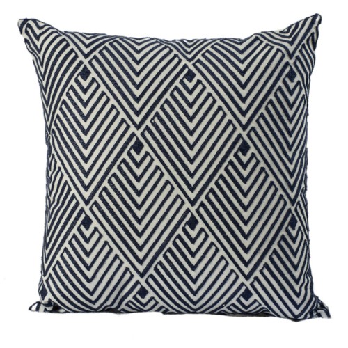 Διακοσμητική Μαξιλαροθήκη Φιγούρας (45x45) Αλυσιδοβελονιά Newhome 120804 μπλε