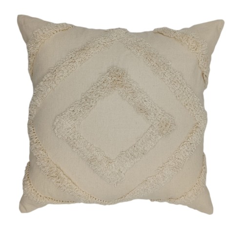Διακοσμητική Μαξιλαροθήκη Φιγούρας (45x45) Newhome 890201 εκρού