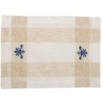 Σουπλά Φαγητού (33x48) με Φάσα με Κέντημα Μαίανδρο Newhome 3793 Λευκό-Μπλε