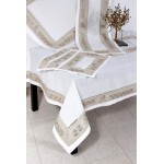 Καρέ (85x85) Με Φάσα με Κέντημα Μαίανδρο Newhome 6007