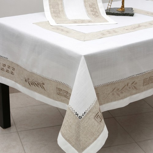 Καρέ (85x85) Με Φάσα με Κέντημα Μαίανδρο Newhome 6008