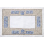 Σουπλά Φαγητού (33x48) με Φάσα με Κέντημα Μαίανδρο Γαλάζιο Newhome 6009