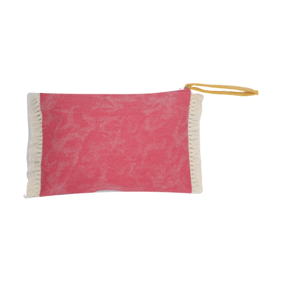 Νεσεσέρ Παραλίας (Small-28x20) με στάμπα και κρόσσια Newhome 370100 Mykonos Μπλε