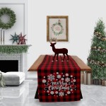 Χριστουγεννιάτικη Τραβέρσα (40x170) Καρώ Κεντητή Newhome 91325 κόκκινο