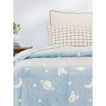 Κουβέρτα Βρεφική Αγκαλιάς (80x90) που Φωσφορίζει στο σκοτάδι Sunshine Space Blue