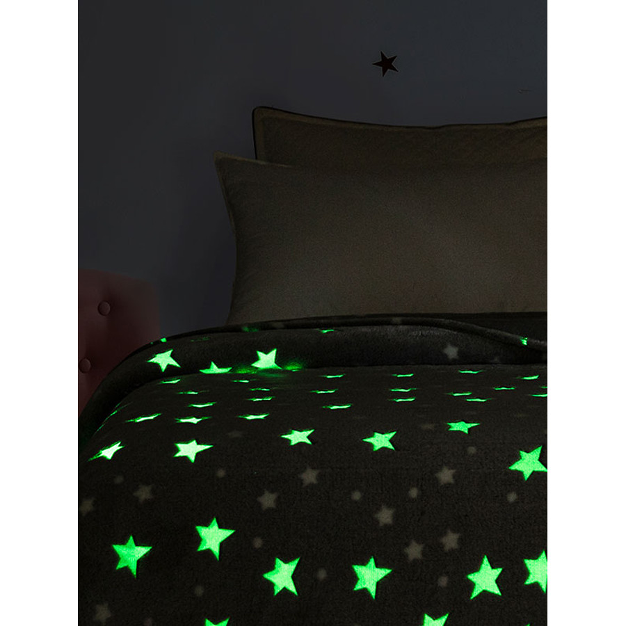 Κουβέρτα Μονή Παιδική (160x220) που Φωσφορίζει στο σκοτάδι Sunshine Stars Pink