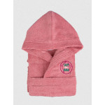 Μπουρνούζι Παιδικό με Κουκούλα (No 8-10) Βαμβακερό Sunshine Eco Coral