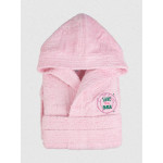 Μπουρνούζι Παιδικό με Κουκούλα (No 10-12) Βαμβακερό Sunshine Eco Pink