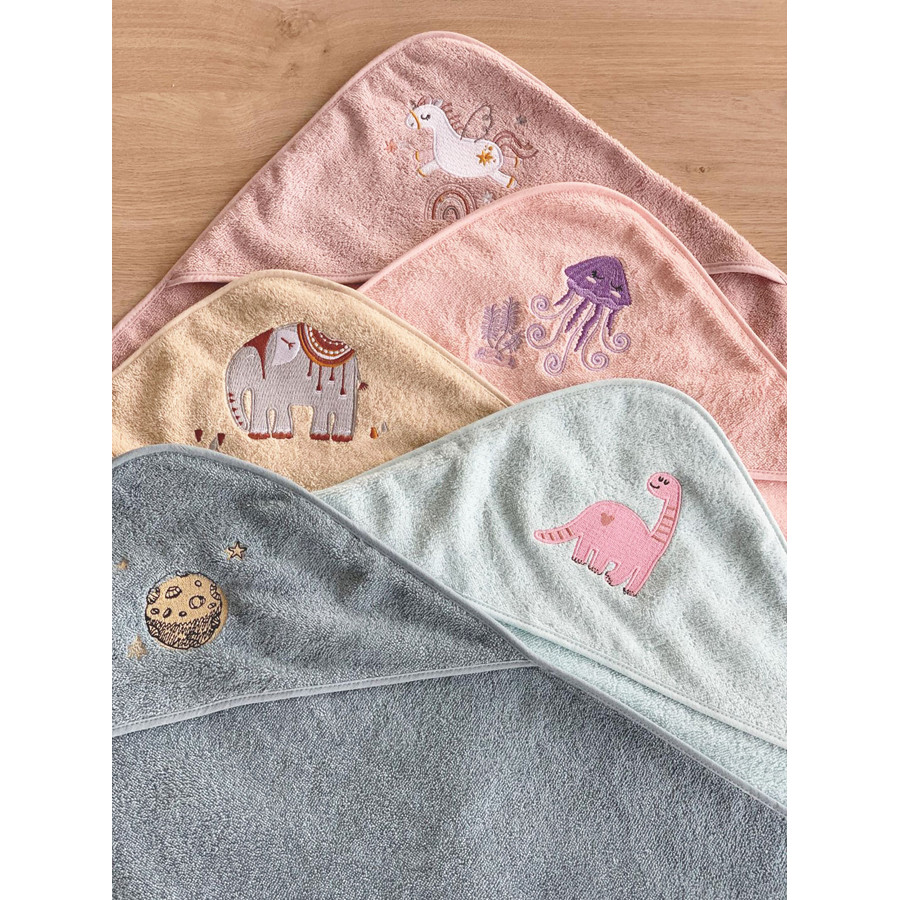 Κάπα Βρεφική (75x75) Βαμβακερή με Κέντημα Sunshine Fluffy Beige