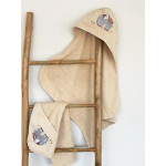 Κάπα Βρεφική (75x75) Βαμβακερή με Κέντημα Sunshine Fluffy Beige