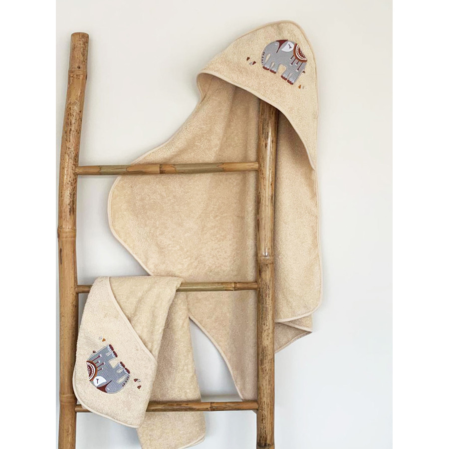 Κάπα Βρεφική (75x75) Βαμβακερή με Κέντημα Sunshine Fluffy Beige