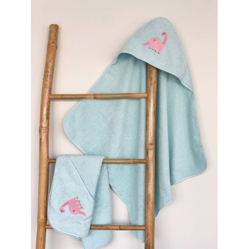 Κάπα Βρεφική (75x75) Βαμβακερή με Κέντημα Sunshine Fluffy Light Blue