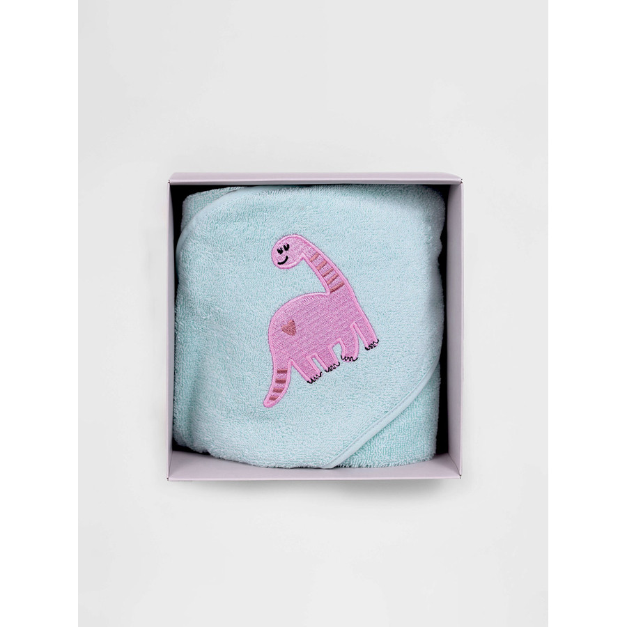 Κάπα Βρεφική (75x75) Βαμβακερή με Κέντημα Sunshine Fluffy Light Blue