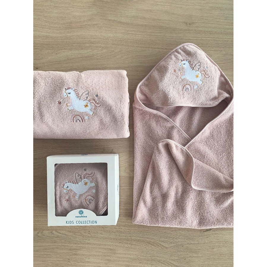 Κάπα Βρεφική (75x75) Βαμβακερή με Κέντημα Sunshine Fluffy Powder