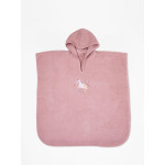 Πόντσο Παιδικό Με Κουκούλα (One Size) Βαμβακερό Με Κέντημα Sunshine Fluffy Powder