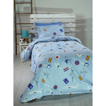 Σετ Σεντόνια Παιδικά Μονά με Λάστιχο (165x270) Βαμβακερά Sunshine Cotton Feelings 08 με σημαίες