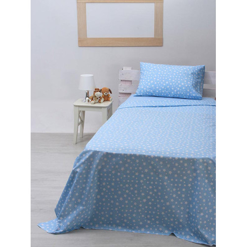 Σετ Σεντόνια Μονά (165x270) Βαμβακερά Sunshine Cotton Feelings 22 Blue