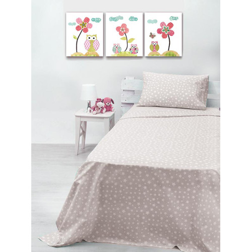 Σετ Σεντόνια Παιδικά Μονά με Λάστιχο (165x270) Βαμβακερά Sunshine Cotton Feelings 22 Grey