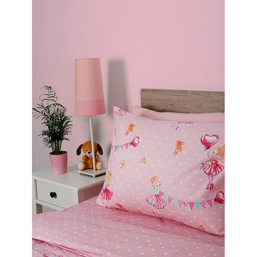 Παπλωματοθήκη Παιδική Μονή (170x250) Βαμβακερή Sunshine Cotton Feelings 30 κοροτσάκι με μπαλόνι