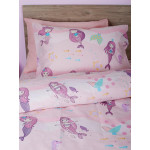 Παπλωματοθήκη Παιδική Μονή (170x250) Βαμβακερή Sunshine Cotton Feelings 32 με γοργόνα