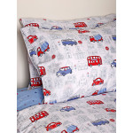 Σετ Σεντόνια Παιδικά Μονά (165x270) Βαμβακερά Sunshine Cotton Feelings 42 με αυτοκίνητα