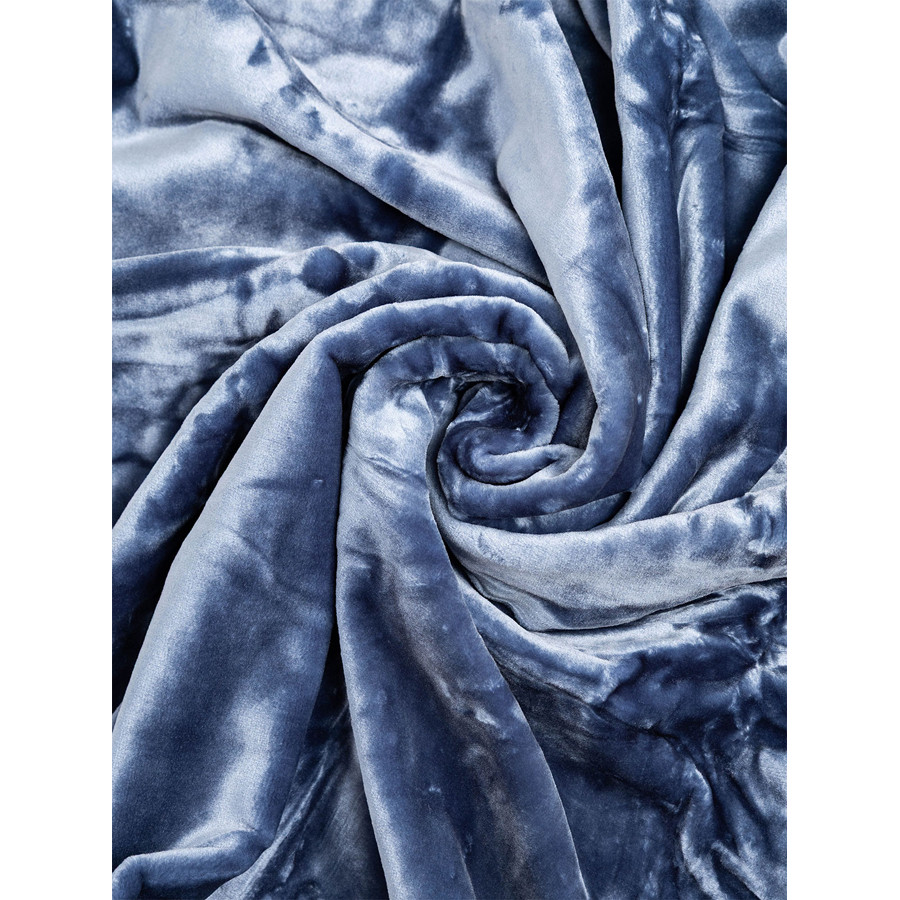Κουβέρτα Υπέρδιπλη (220x240) Βελούδινη Sunshine Iris Blue