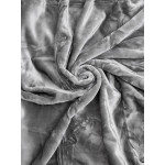 Κουβέρτα Μονή (160x220) Βελούδινη Sunshine Iris Grey