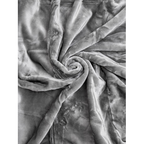 Κουβέρτα Μονή (160x220) Βελούδινη Sunshine Iris Grey