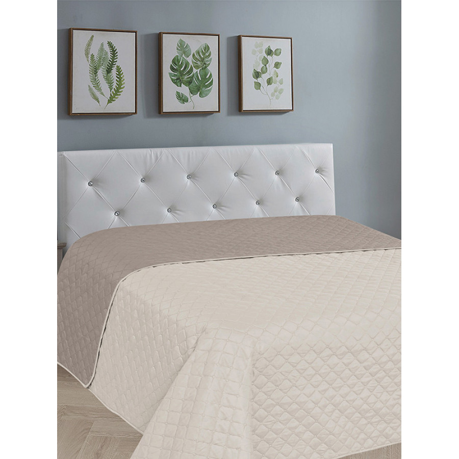 Κουβερλί King Size (240x250) Διπλής Όψης Sunshine Fiber Ecru-Beige