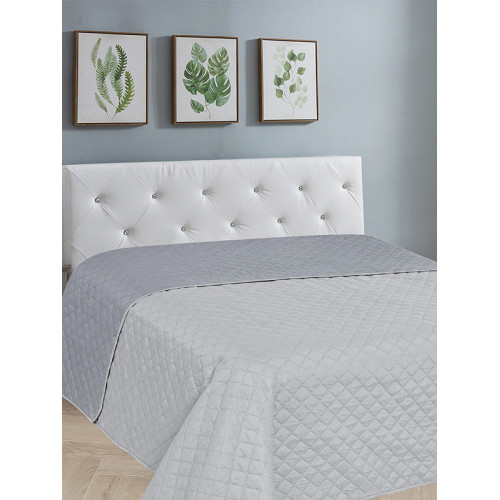 Κουβερλί Υπέρδιπλο (220x240) Διπλής Όψης Sunshine Fiber Grey-Dark Grey