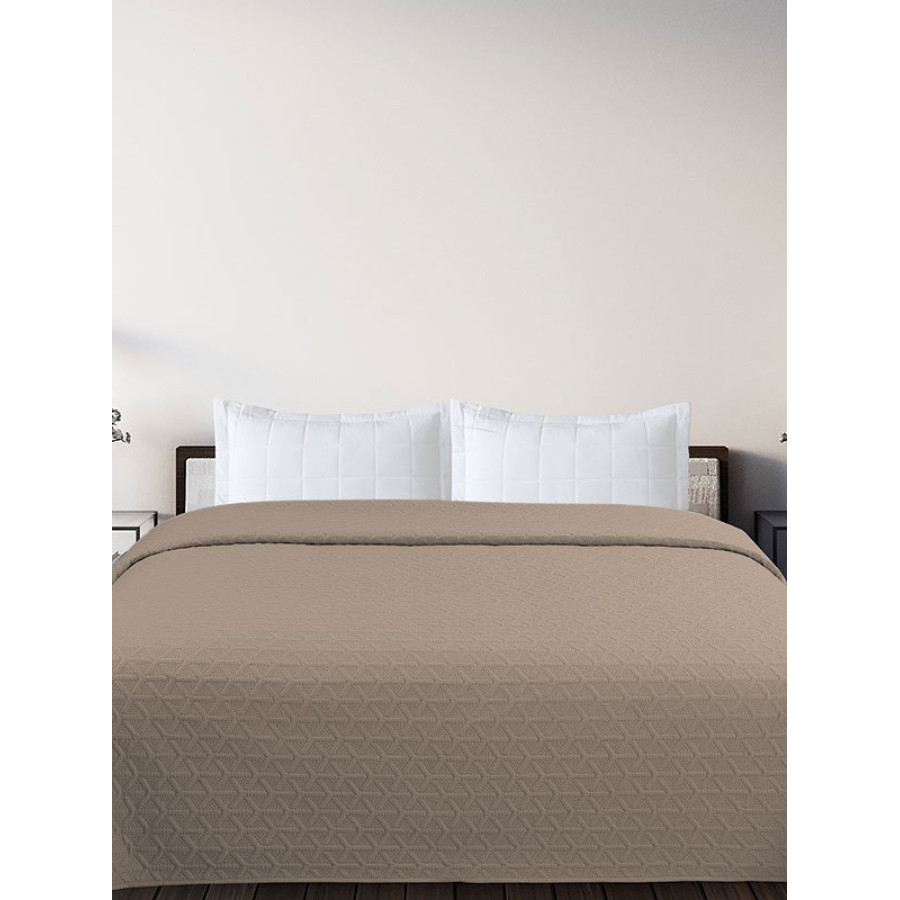 Κουβερλί Υπέρδιπλο Μονόχρωμο (220x240) Sunshine Solar Beige