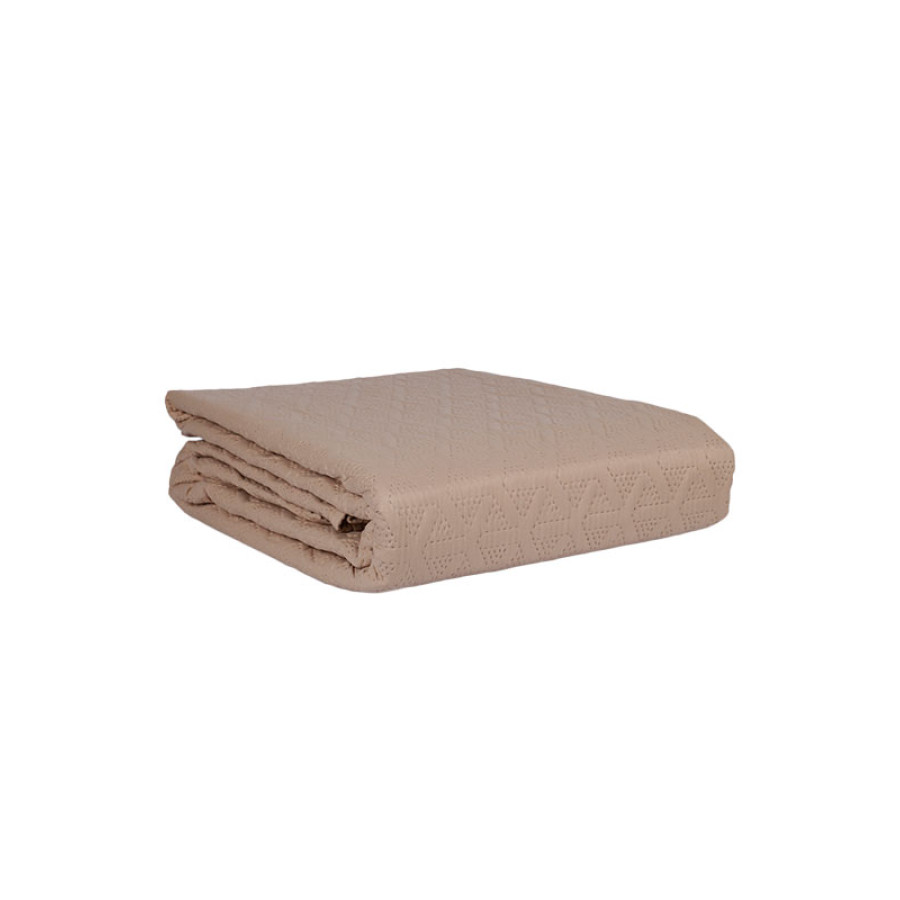Κουβερλί Υπέρδιπλο Μονόχρωμο (220x240) Sunshine Solar Beige