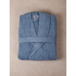 Μπουρνούζι Ενηλίκων με Γιακά (XLarge) Βαμβακερό Sunshine Sato Aqua