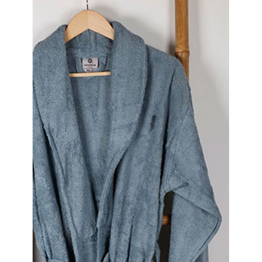 Μπουρνούζι Ενηλίκων με Γιακά (Medium) Βαμβακερό Sunshine Sato Aqua