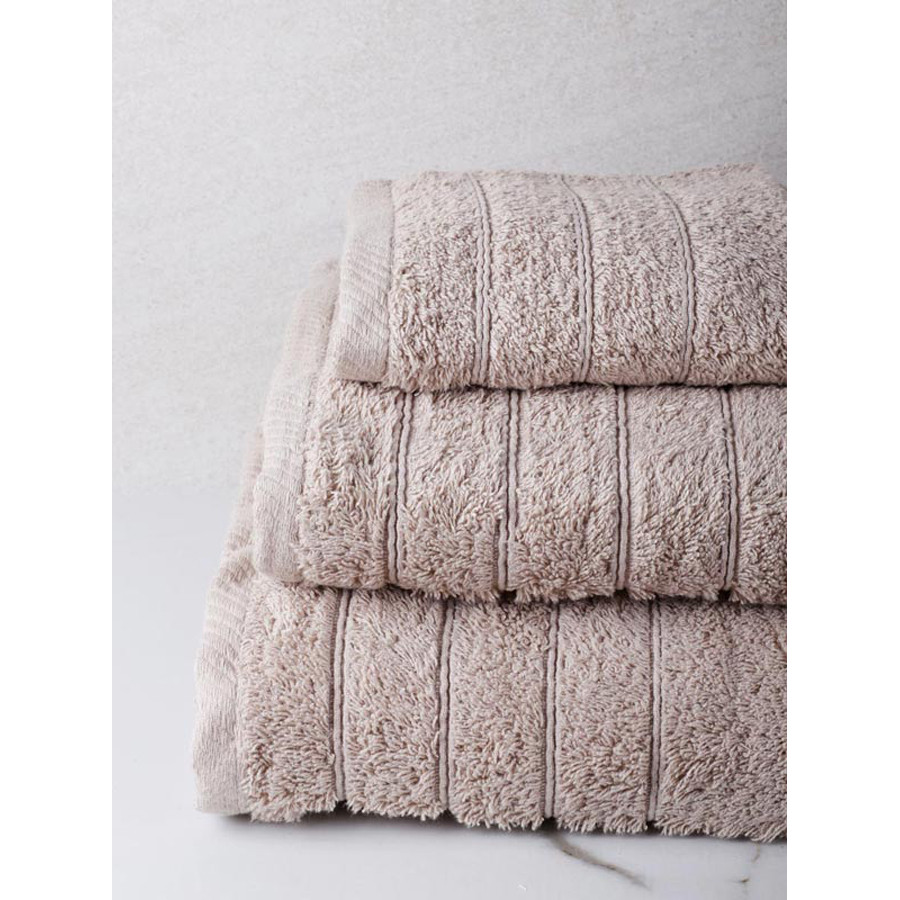 Σετ Πετσέτες 3 τεμ (Χειρός | Προσώπου | Λουτρού) Βαμβακερές Πενιέ Sunshine Dory 11-Medium Beige