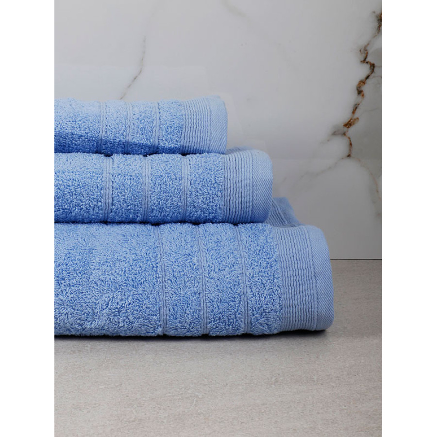 Σετ Πετσέτες 3 τεμ (Χειρός | Προσώπου | Λουτρού) Βαμβακερές Πενιέ Sunshine Himbury 16-Light Blue