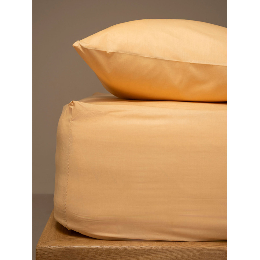 Κατωσέντονο Υπέρδιπλο Μονόχρωμο με Λάστιχο (180x200+25) 50%βαμ-50%πολ Sunshine Menta 4 Beige