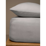 Κατωσέντονο Ημίδιπλο Μονόχρωμο με Λάστιχο (120x200+25) 50%βαμ-50%πολ Sunshine Menta 19 Dark Grey