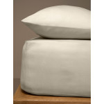 Κατωσέντονο Μονό Μονόχρωμο με Λάστιχο (100x200+25) 50%βαμ-50%πολ Sunshine Menta 2 Ecru