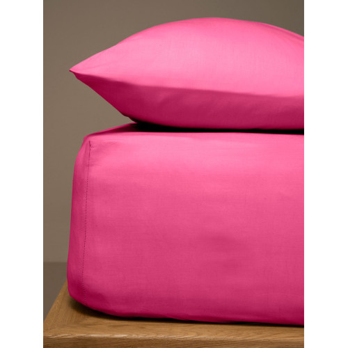 Κατωσέντονο Υπέρδιπλο Μονόχρωμο με Λάστιχο (180x200+25) 50%βαμ-50%πολ Sunshine Menta 9 Fuchsia